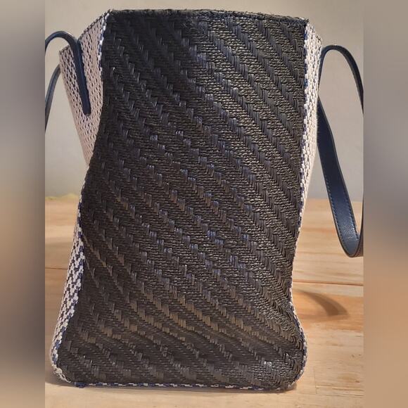 MARC BY MARC JACOBS BLUE ISLE DE SEA TINA WOVEN TOTE PURSE DESIGNER BAG - Picture 7 of 16